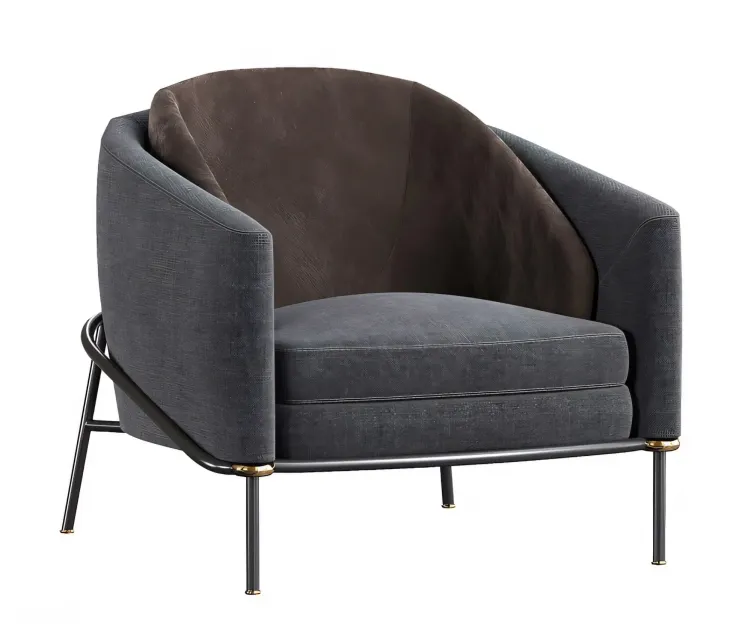 Fil noir armchair