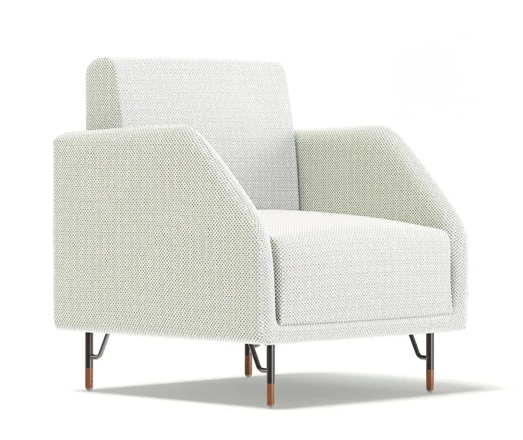 Whitefabricarmchair