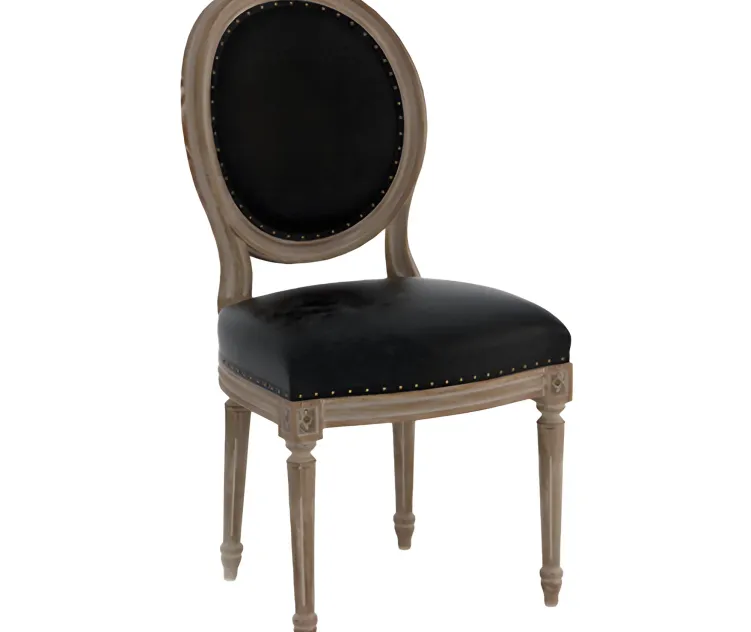 Vintage louis round side chair