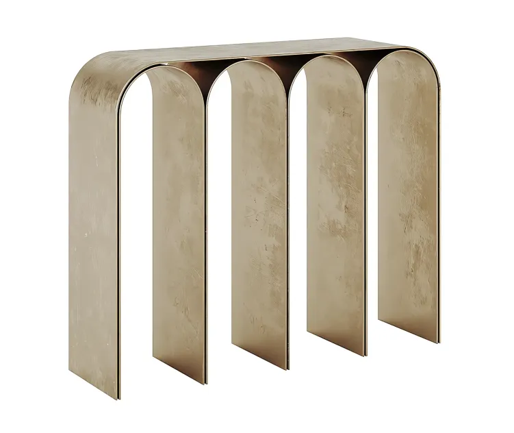 Golden arch console by pietro franceschini