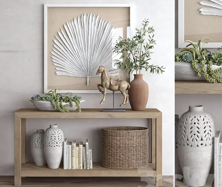 Pb hadley herringbone reclaimed wood console table