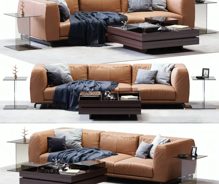 Ditre italia st germain leather sofa