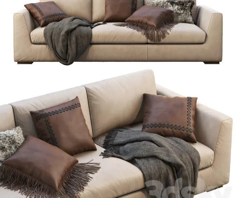 Rh modena taper arm sofa