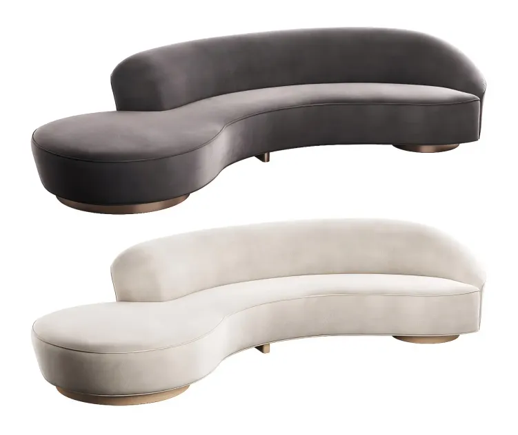 Serpentine sofa with arm by vladimir kagan