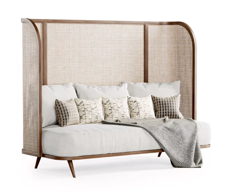 Three seater garden sofa cv high back