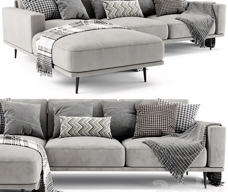Boconcept carlton chaise longue sofa