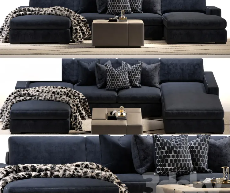 Brancusi corner sofa matisse ottoman