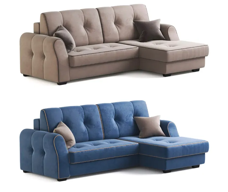 Corner sofa bed oscar from hoff beige blue upholstery options