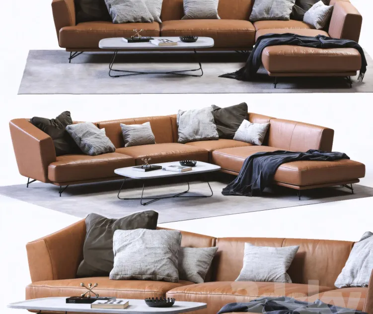 Ditre italia lennox leather sofa