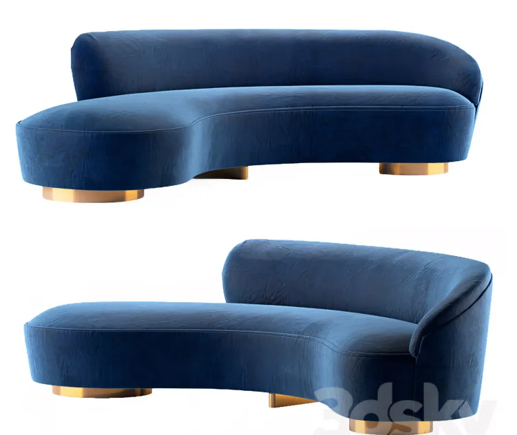 Freeform curved sofa