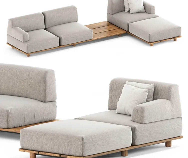 Palco sofa module by kristalia