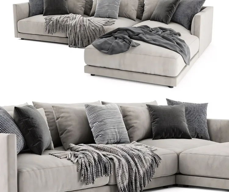 Poliform bristol with ottoman