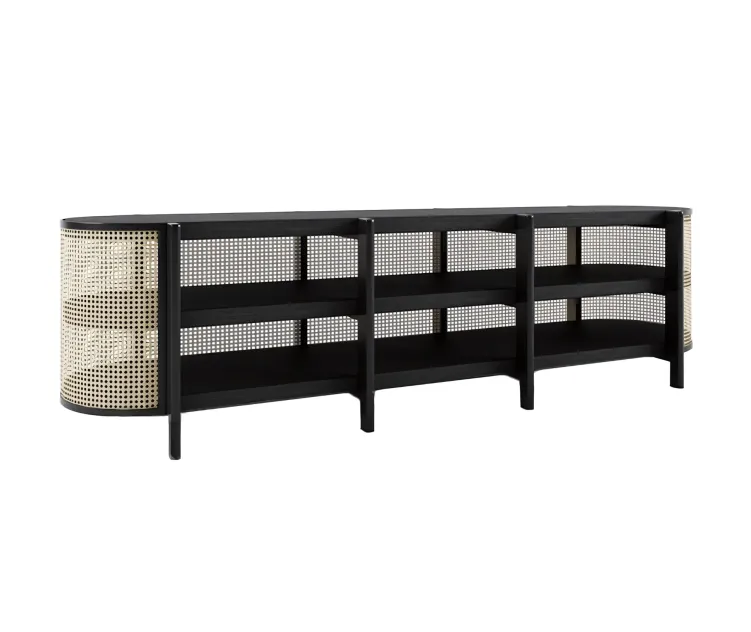 Cane low cabinet