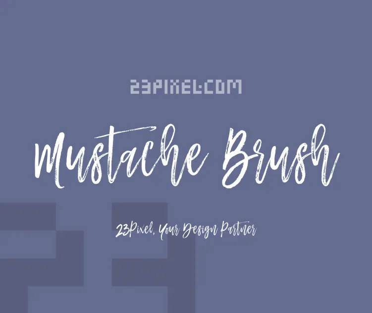 Mustache Brush Script