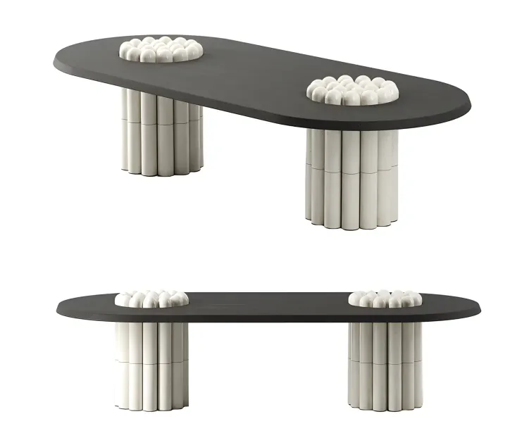 Rakuyaki dining table oblong