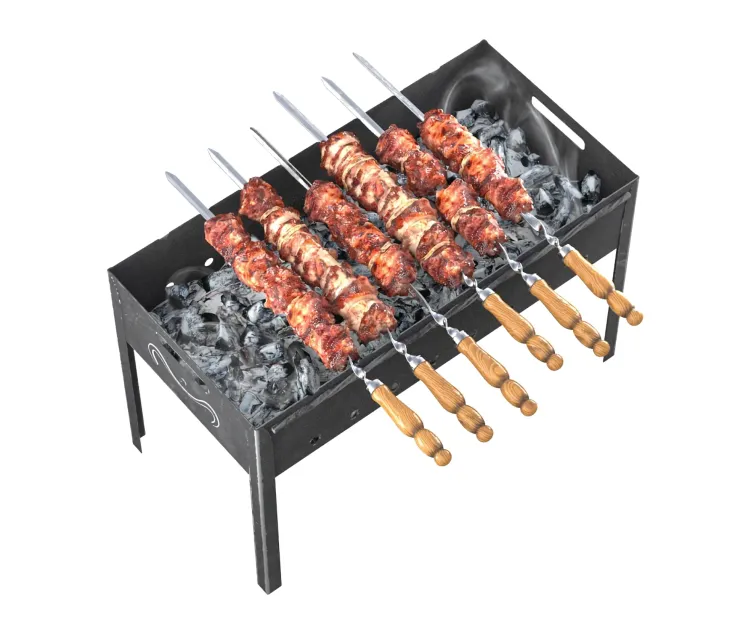 Shish kebab on the grill