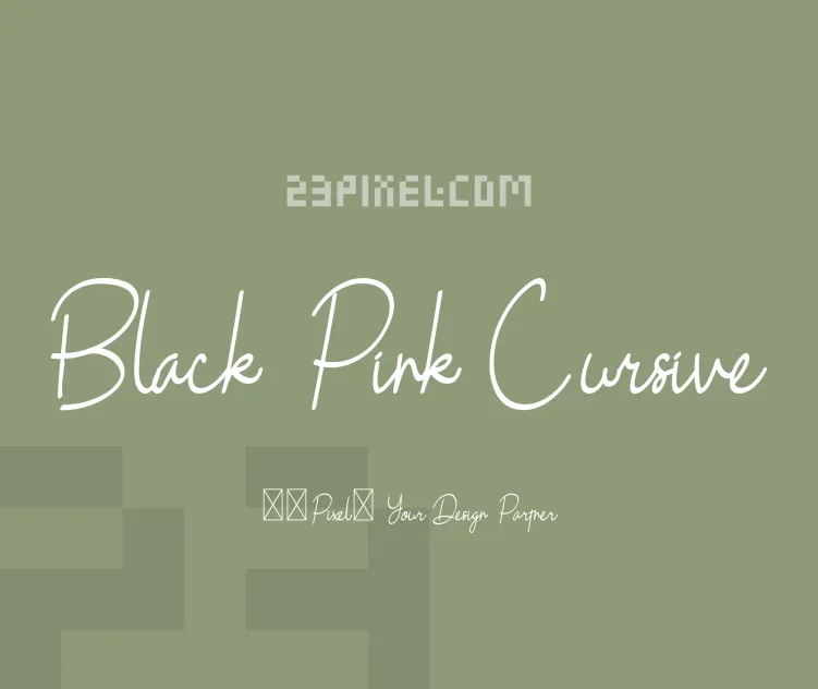 Black Pink Cursive