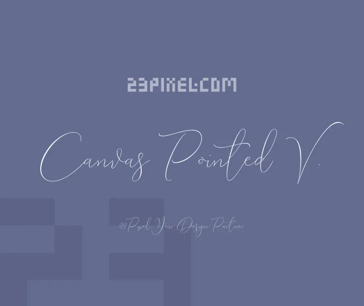 Canvas Pointed Script V.