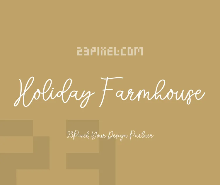 Holiday Farmhouse Script