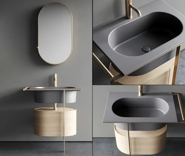 Ceramica cielo kyros single vanity unit set