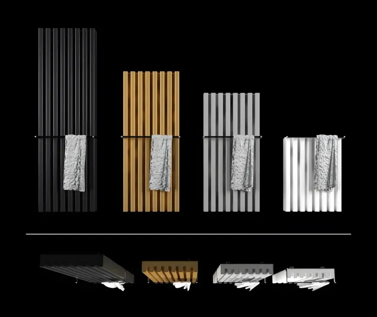 Decorative radiator set soho bathroom v3 by palombo