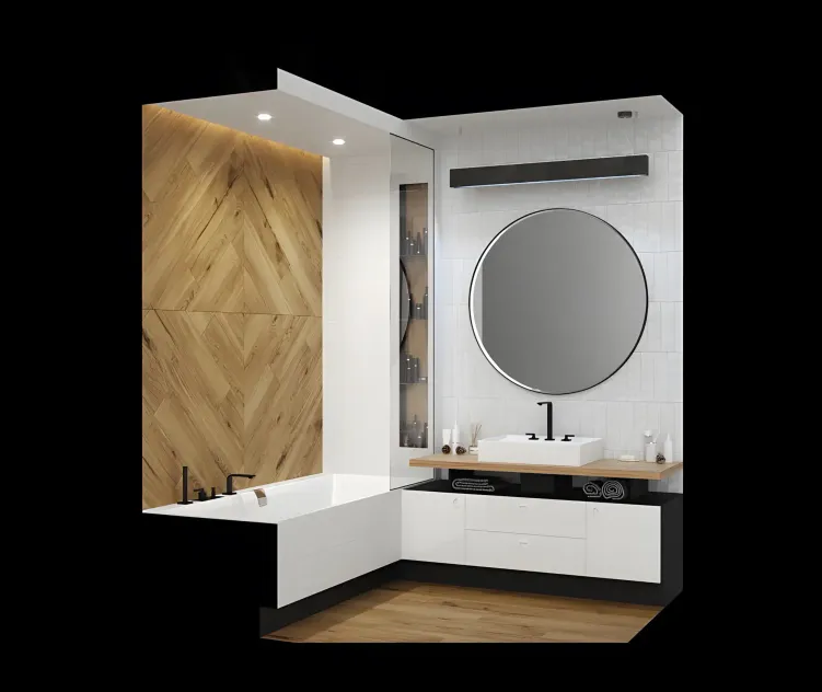 Furniture decor in the bathroom