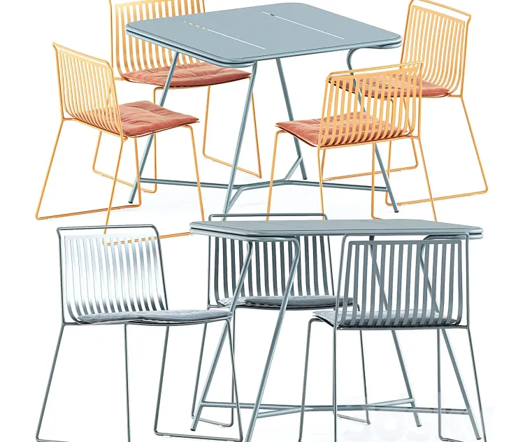 Alo outdoor chair by ondarreta totem table by garda furniture