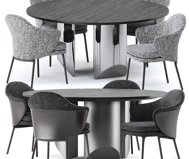 Angie chair wedge table by minotti