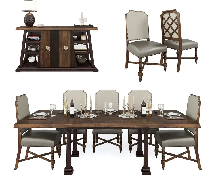 Art furniture inc american chapter formal dining room group
