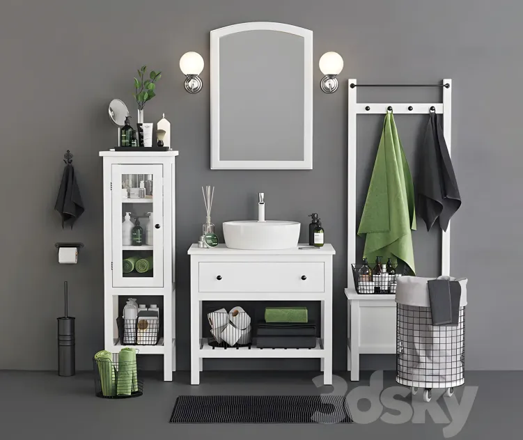Open hemnes bath set
