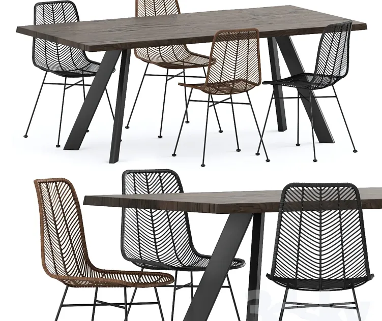 Bloomingville lena raw dining table