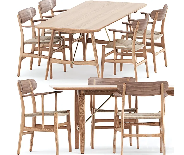 Bm hunting table chair ch by carl hansen son