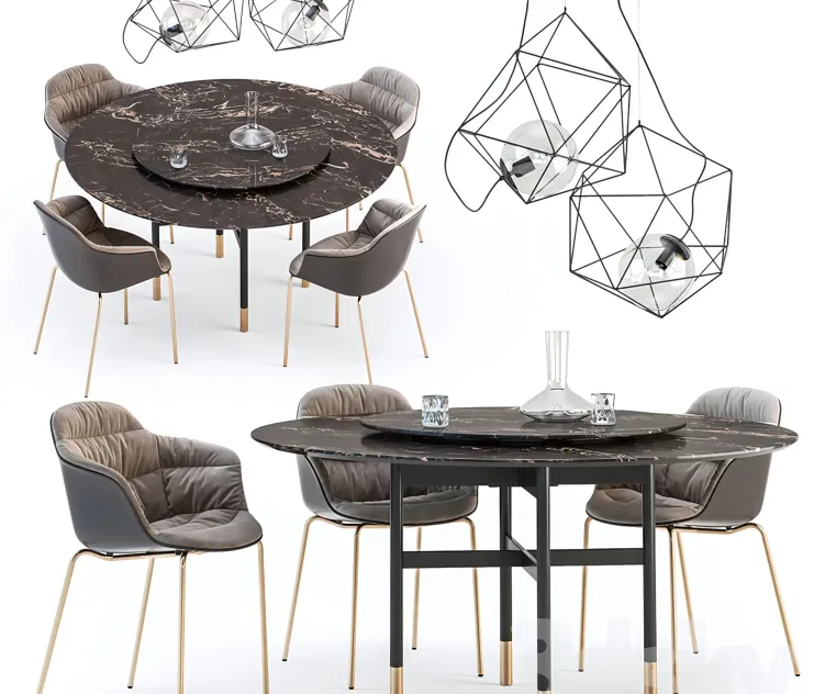 Bontempi glamor table mood chair