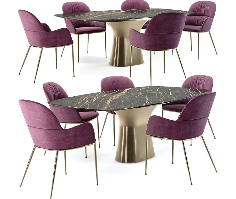 Bontempi podium table queen metal armchair