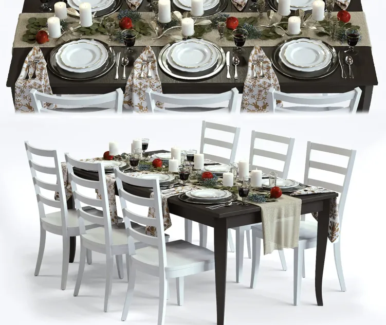 C b traditional holiday table