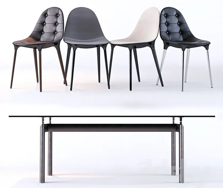 Cassina caprice chairs lc table