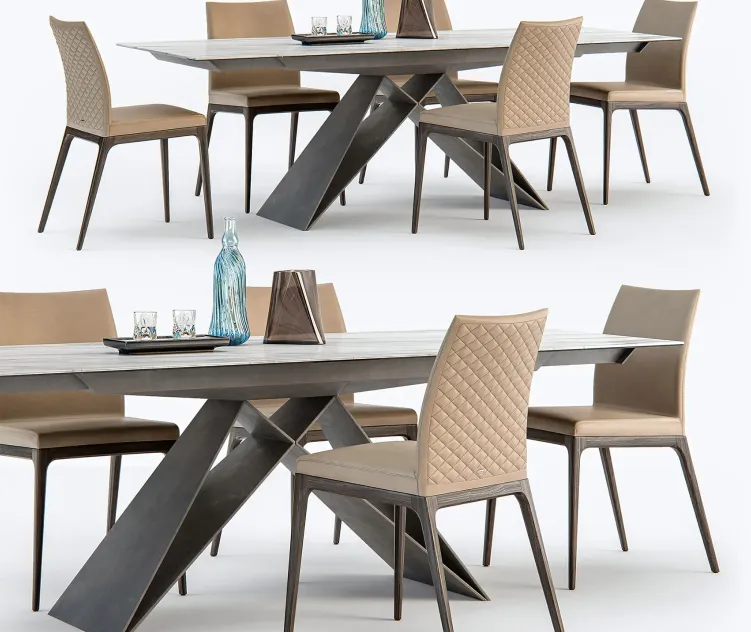 Cattelan italia arcadia couture chair premier table