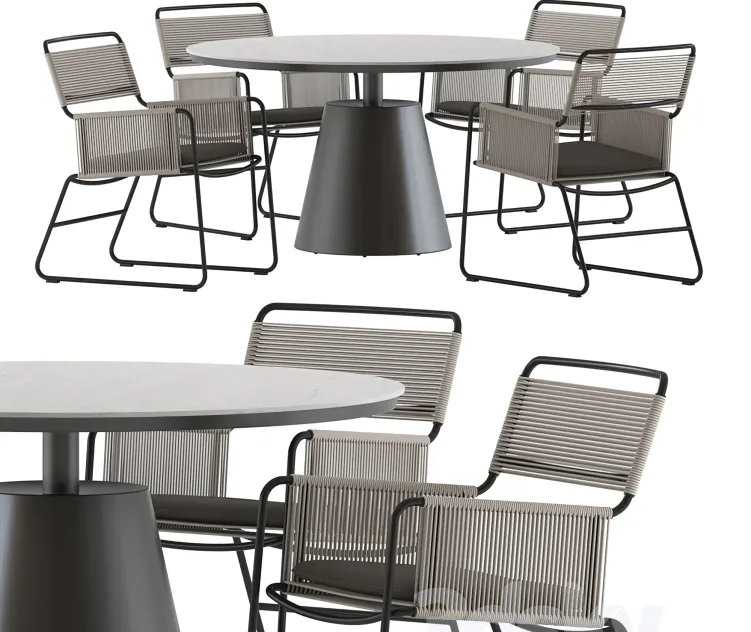 Coco republic milan chair polo table