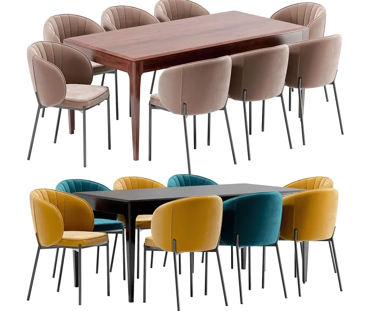 Coral dining chair brooklyn table