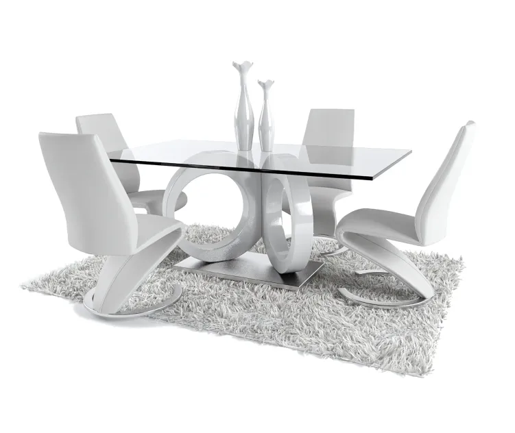 Dining room in white