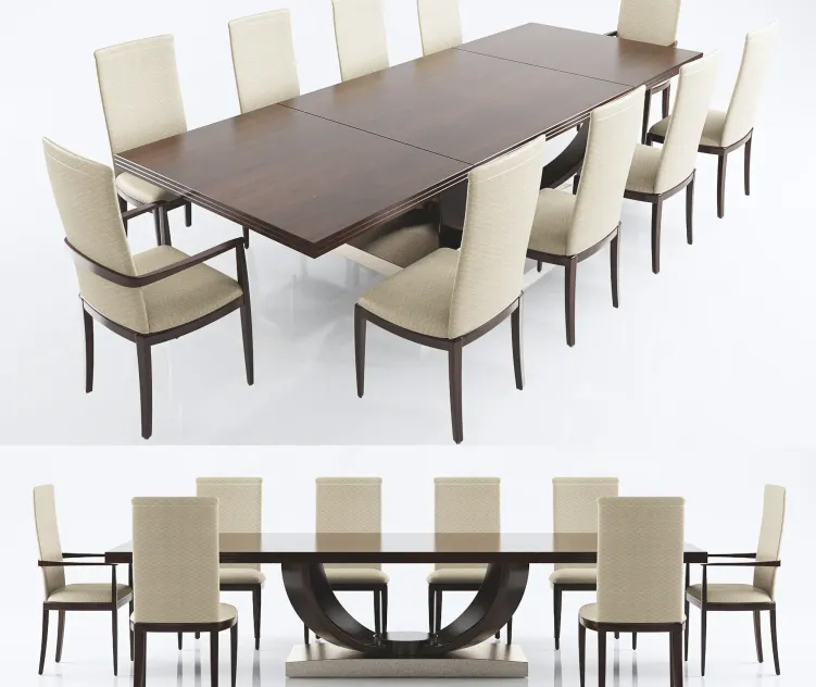 Dining table in dark wood