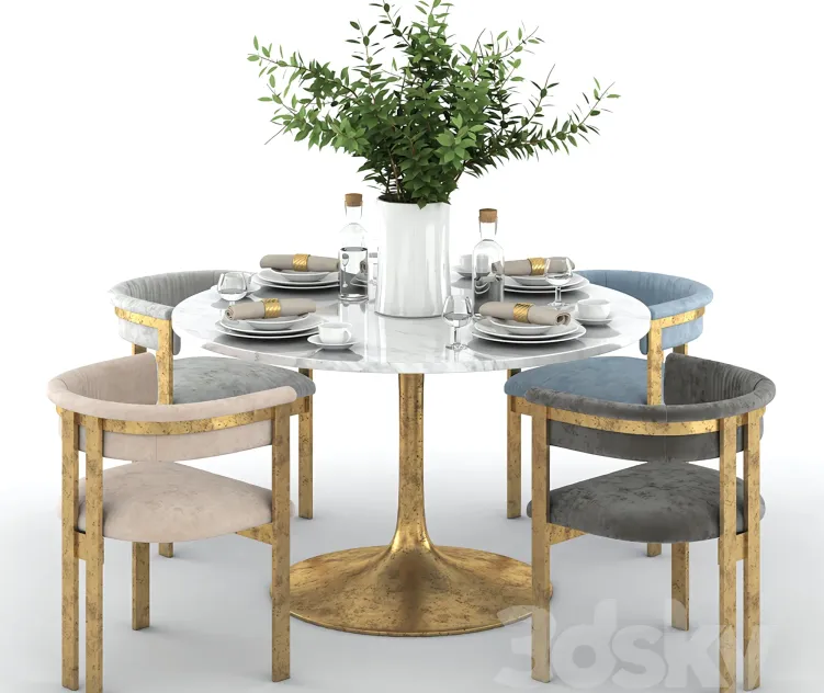Elliott dining chairs with iris dining table