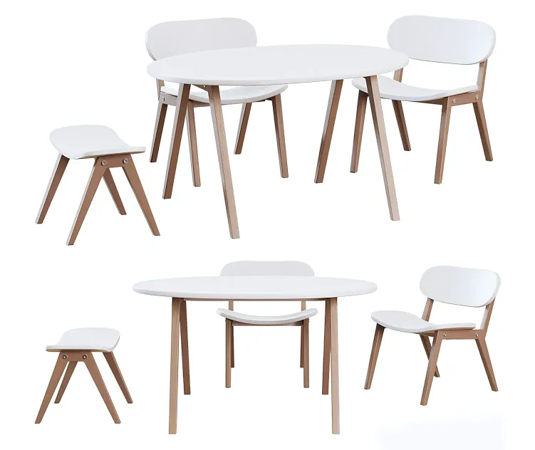 Ellipse table chair classic