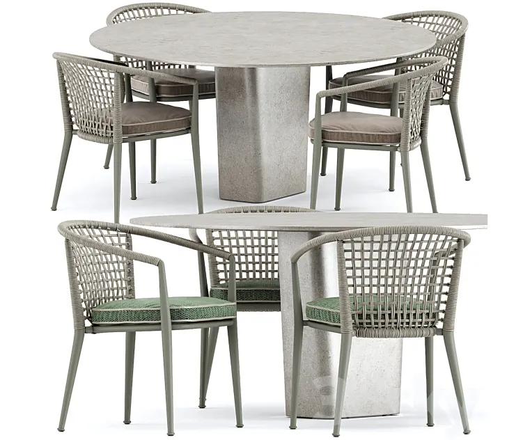 Erica chair by bebitalia tao diningtable by tribu