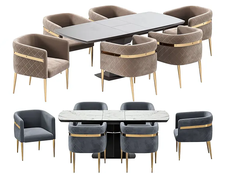 Garda dining chair diamond table