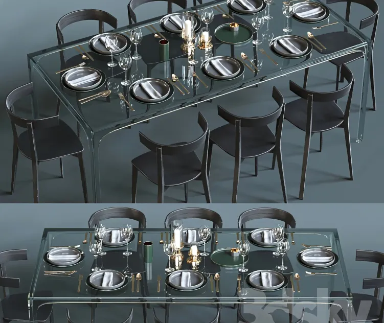 Glas italia table