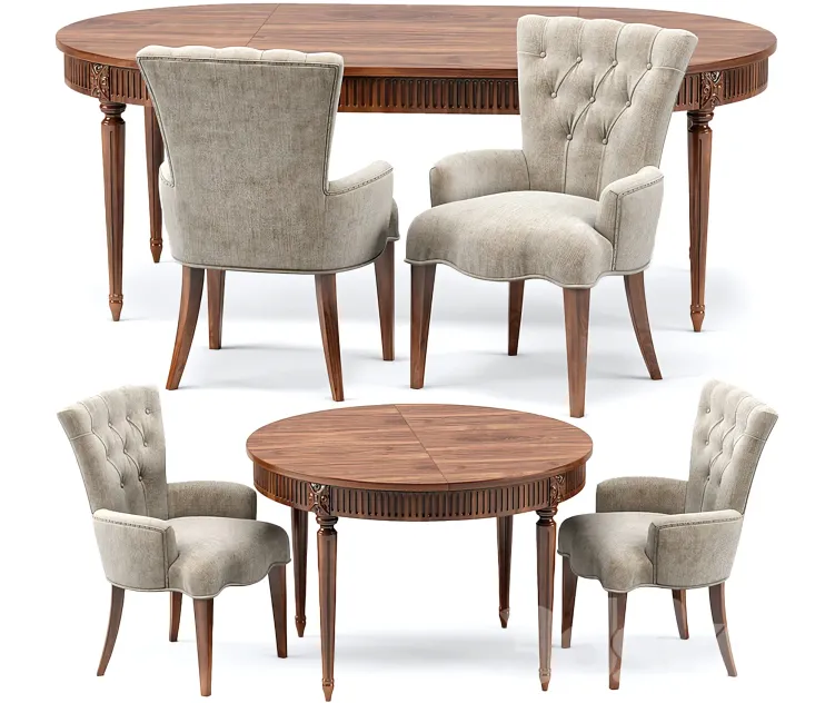 Gustavian extension table toulouse french armchair