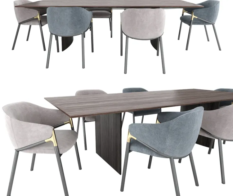 Hammer guest chair minotti linha table