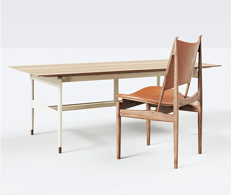 Kaufmann table egyptian chair bu finn juhl