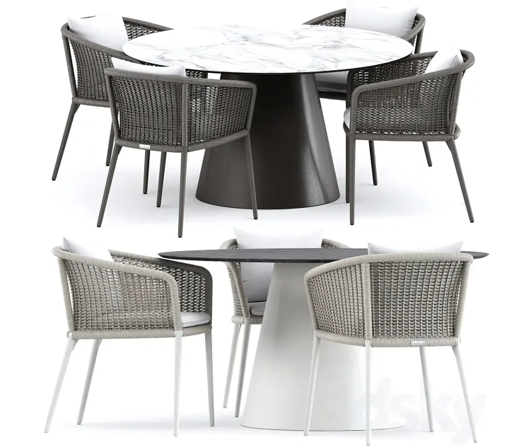 Knot armchair cone ii dining table